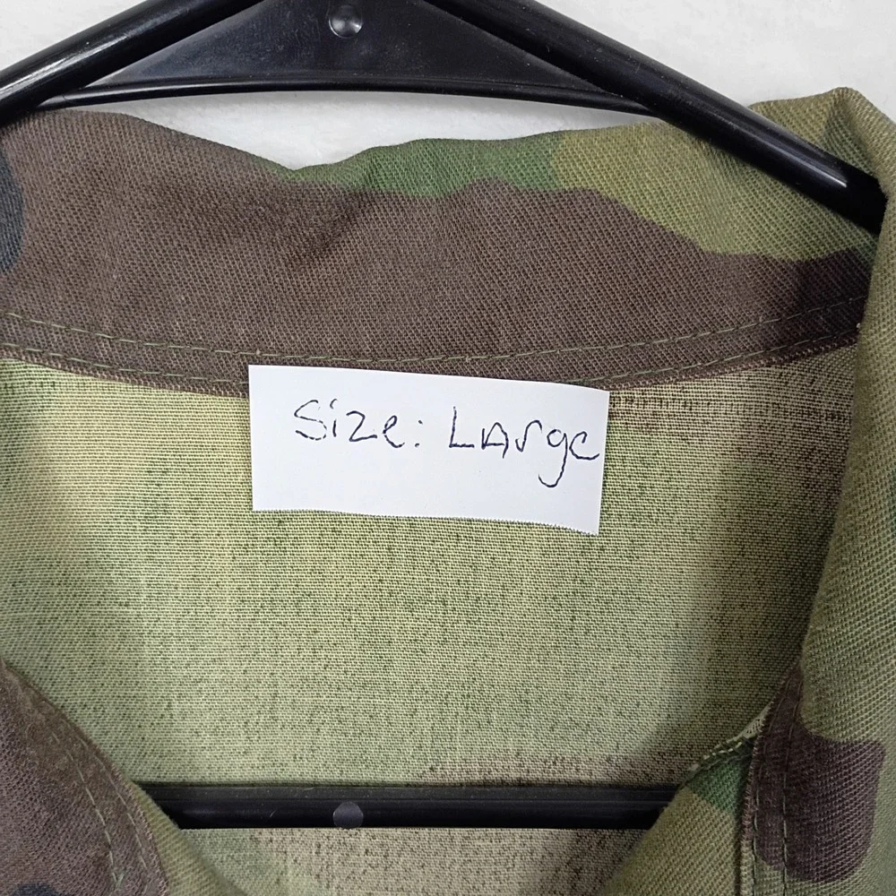 Camo Shirt‎ Jacket Mens Large Green Woodland Utility Gorpcore Hiking Army Marine